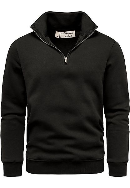 Amaci&Sons Sweatshirt LANDON Troyer Troyer Herren Pullover Zipper Sweatjack günstig online kaufen