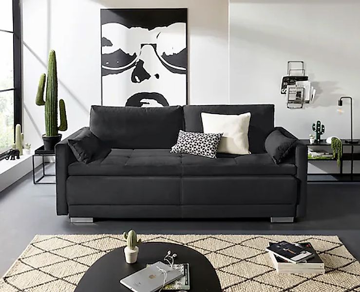 OTTO home Schlafsofa »Berlin« mit Boxspringaufbau, Bettfunktion & Bettkaste günstig online kaufen