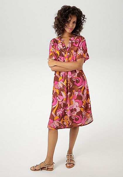 Aniston CASUAL Sommerkleid, mit extravagantem, grafischen Blumendruck günstig online kaufen