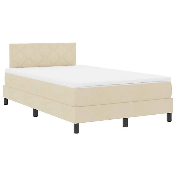 vidaXL Boxspringbett mit Matratze Creme 120 x 200 cm Stoff 3338760 günstig online kaufen