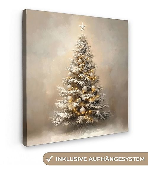 OneMillionCanvasses® Leinwandbild Weihnachten - Weihnachtsbaum - Schnee - K günstig online kaufen