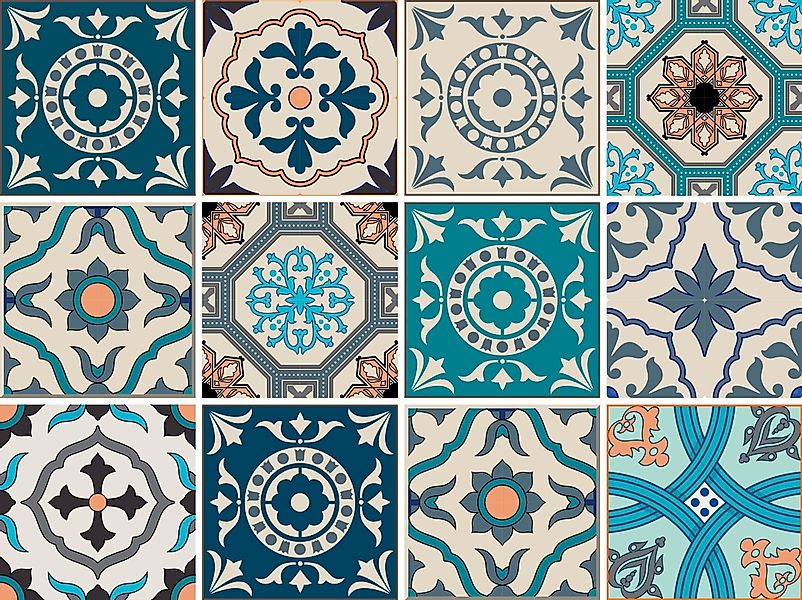 Home affaire Fliesenaufkleber Ornamente (12 St), günstig online kaufen