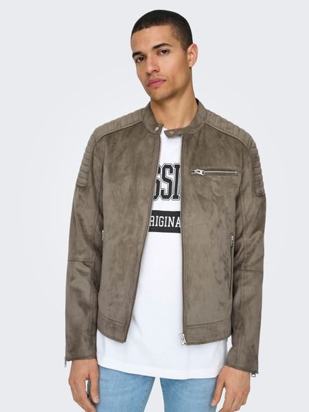 ONLY & SONS Lederimitatjacke "ONSGUS FAUX SUEDE RACER JACKET OTW NOOS" ohne günstig online kaufen