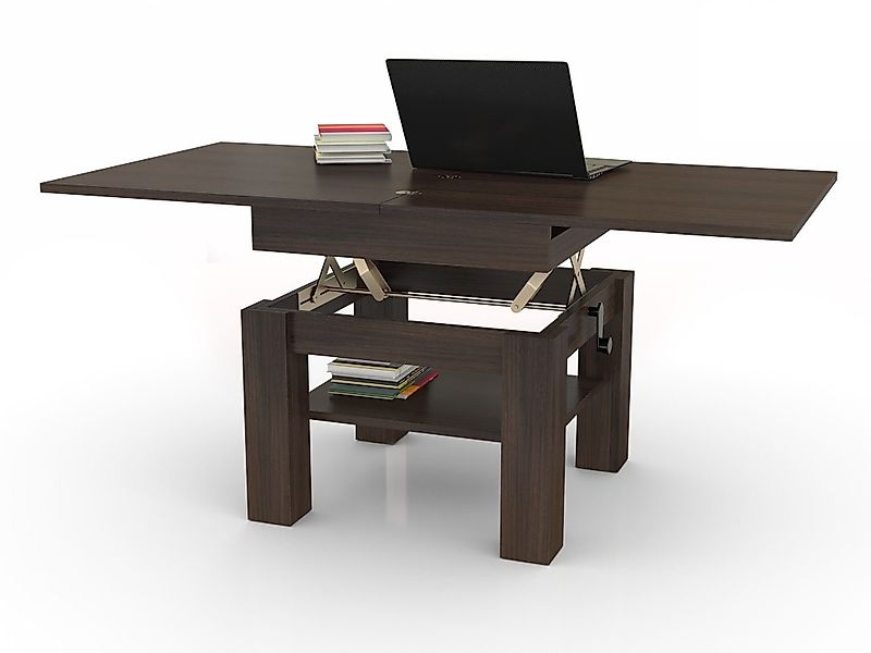 designimpex Couchtisch Design Cleo stufenlos höhenverstellbar günstig online kaufen