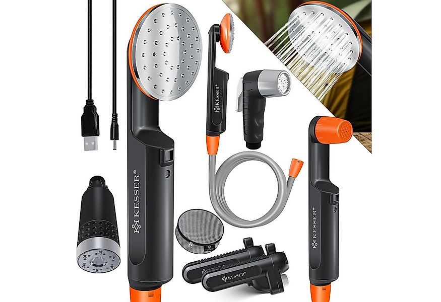 KESSER Gartendusche, Campingdusche mit Akku Tauchpumpe Handbrause 2x 2200 m günstig online kaufen