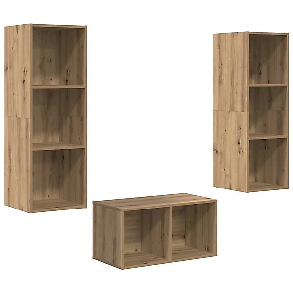 vidaXL TV-Schrank-Set Artisan-Eiche 37 x 37 x 107 cm Holzwerkstoff 3393365 günstig online kaufen
