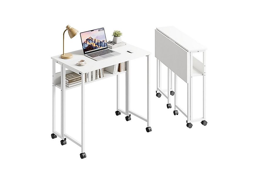 NAIMP Klapptisch Faltbar Schreibtisch Platzsparender Computertisch kleiner günstig online kaufen