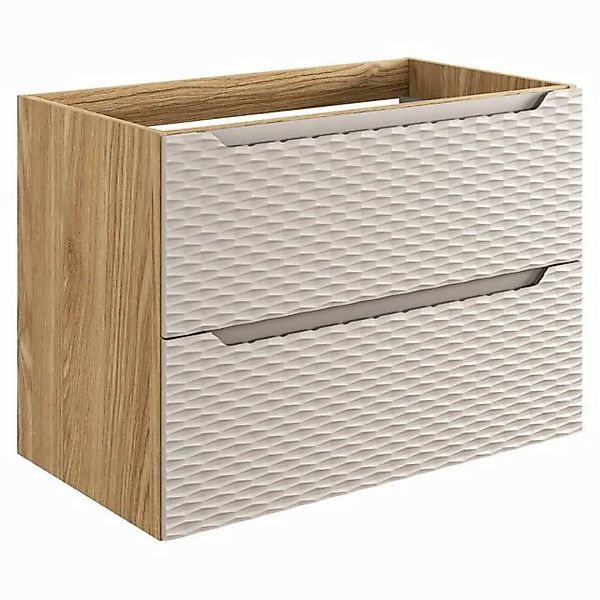 Lomadox Waschbeckenschrank OLUO-56-BEIGE Waschtischunterschrank, 80cm, Eich günstig online kaufen