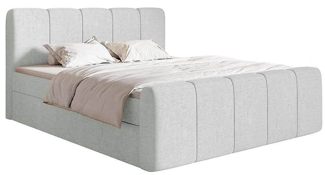 NADUVI Collection | Boxspringbett Chloe 140x200 Chenille mit Staufach günstig online kaufen