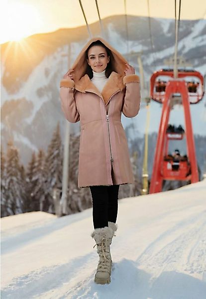 Hollert Wintermantel Lammfell Wintermantel Kate Rosa günstig online kaufen