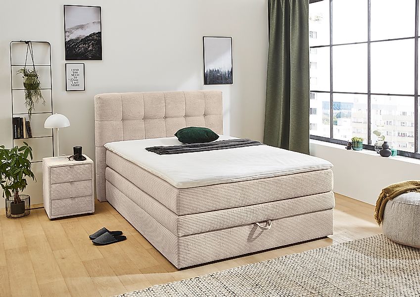 Jockenhöfer Gruppe Boxspringbett »Amy« mit Bettkasten und Kaltschaum-Topper günstig online kaufen