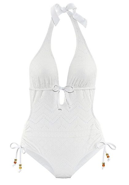 LASCANA Badeanzug Omara mit Lochstickerei günstig online kaufen