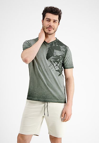 LERROS V-Shirt "LERROS V-Neck T-Shirt mit floralem Print" günstig online kaufen
