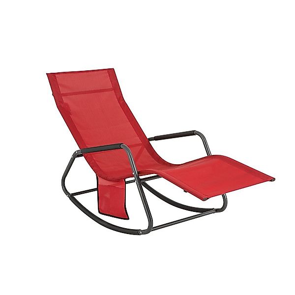 SoBuy Gartenliege OGS47, Schaukelstuhl mit Seitentasche, günstig online kaufen
