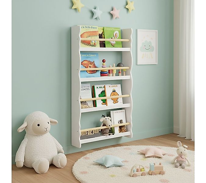 Bellabino Kinderregal Tista Bücherwandregal aus Holz, weiß, Spielzeugaufbew günstig online kaufen