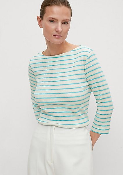 comma 3/4-Arm-Shirt T-Shirt Rippshirt aus Viskosemix günstig online kaufen