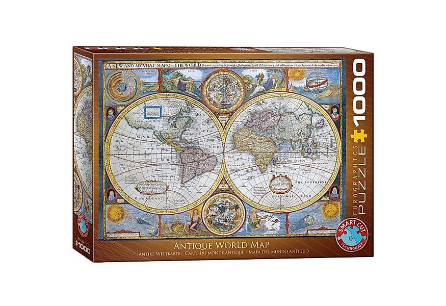 EUROGRAPHICS Puzzle Antique World Map (Puzzle), 1000 Puzzleteile günstig online kaufen