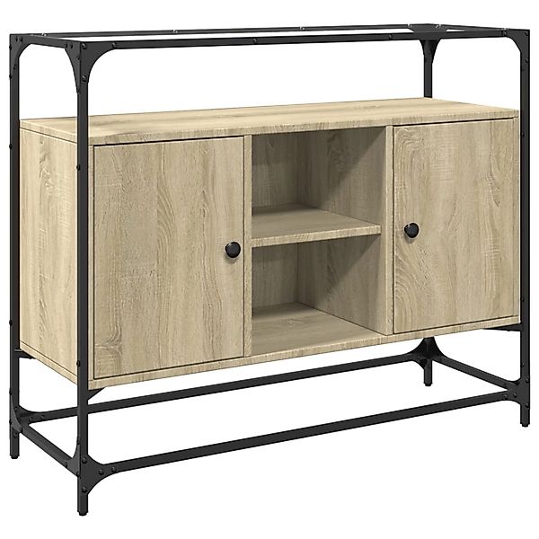 vidaXL Sideboard mit Glasplatte Sonoma-Eiche 98x35x81 cm Holzwerkstoff 8460 günstig online kaufen