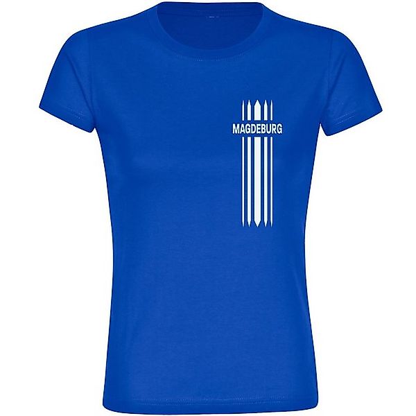 multifanshop T-Shirt Damen Magdeburg - Streifen - Frauen günstig online kaufen