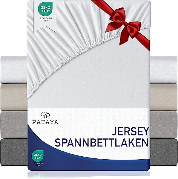 Pataya Spannbettlaken Jersey Bettlaken, bis zu 25cm Höhe, (1 Stück), Rundum günstig online kaufen