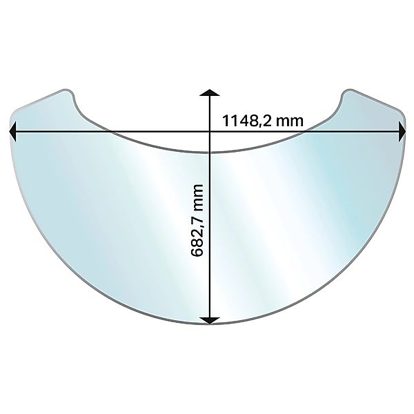 Aduro Glasbodenplatte Ellipse für Aduro 15 Serie günstig online kaufen