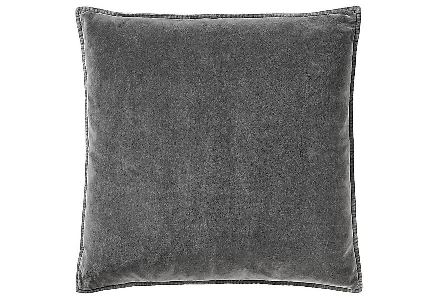 Ib Laursen Kissenbezug Ib Laursen - Kissenbezug Thunder Grau 52x52cm Samt V günstig online kaufen