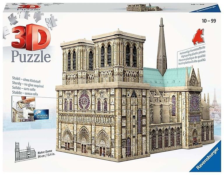 Ravensburger 3D-Puzzle 324 Teile Ravensburger 3D Puzzle Bauwerk Notre Dame günstig online kaufen