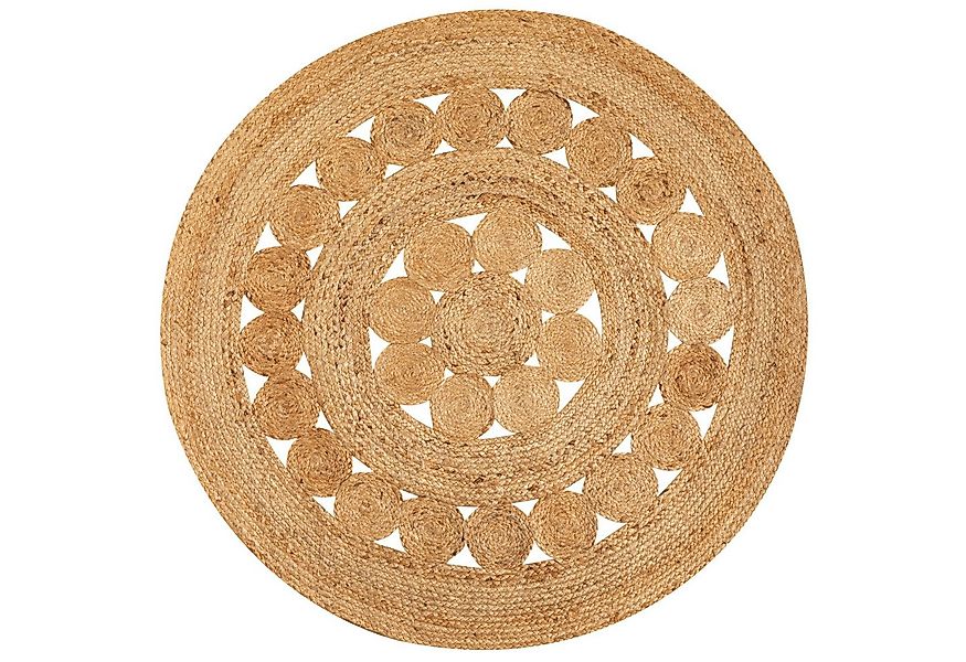 Steffensmeier Teppich Goa - Flower, rund, Jute günstig online kaufen