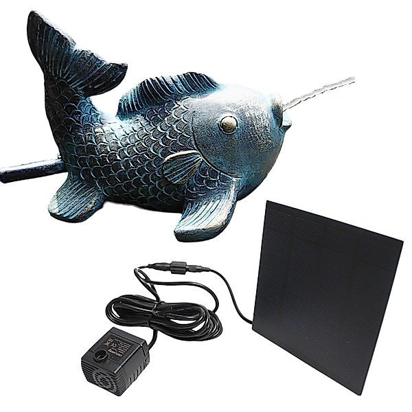 Arnusa Wasserspeier Karpfen solarbetrieben Teichfigur mit günstig online kaufen