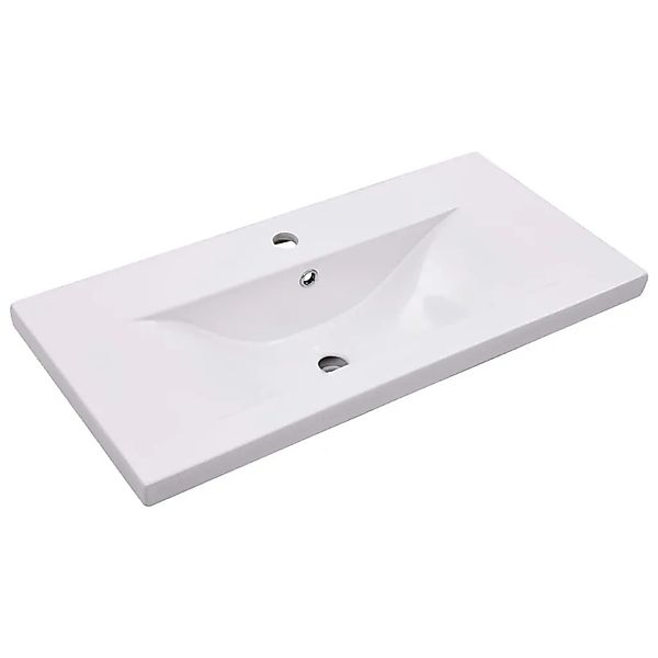 vidaXL Einbauwaschbecken 81x39,5x18,5 cm Keramik Weiß 145062 günstig online kaufen