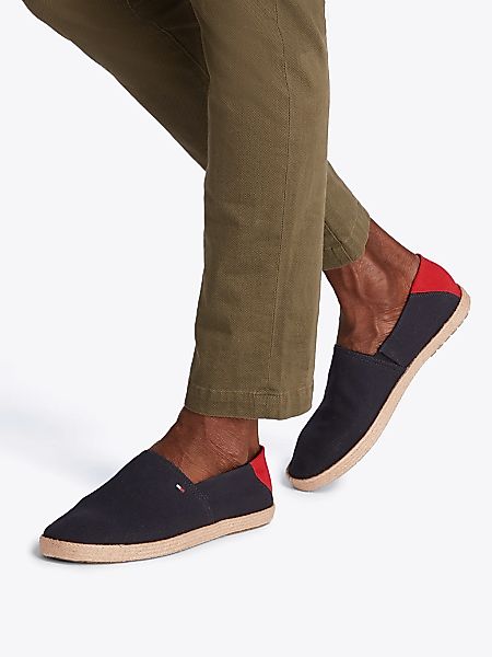 Tommy Hilfiger HILFIGER ESPADRILLE CORE TEXTILE Slipper, Schlupfschuh, Espa günstig online kaufen
