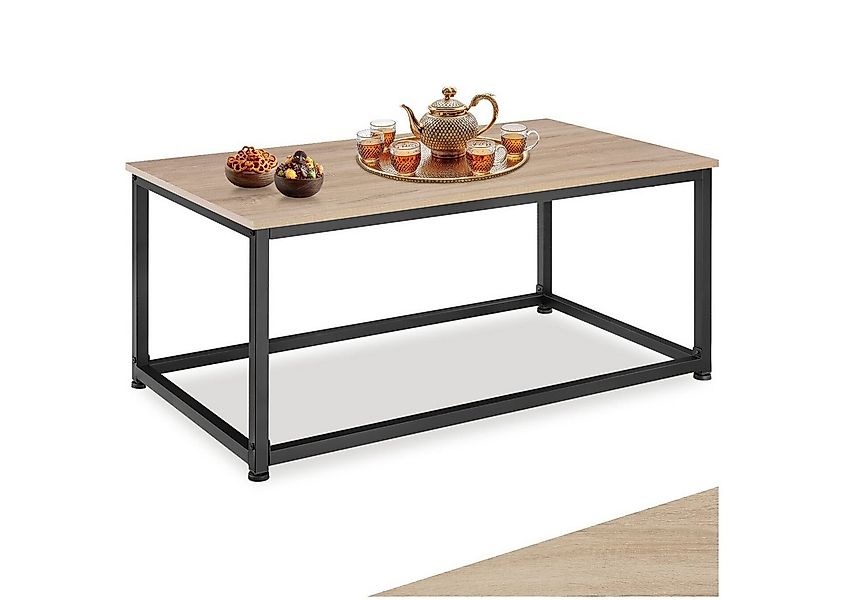 tectake Couchtisch Lynch (1-St., 1 tlg), Rechteckiger Couchtisch im schnörk günstig online kaufen