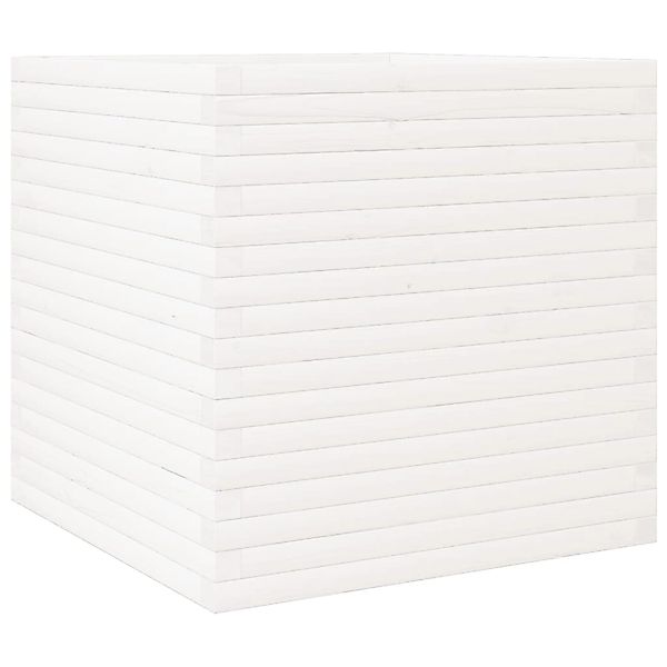 vidaXL Pflanzkübel Weiß 70x70x68,5 cm Massivholz Kiefer 3282475 günstig online kaufen