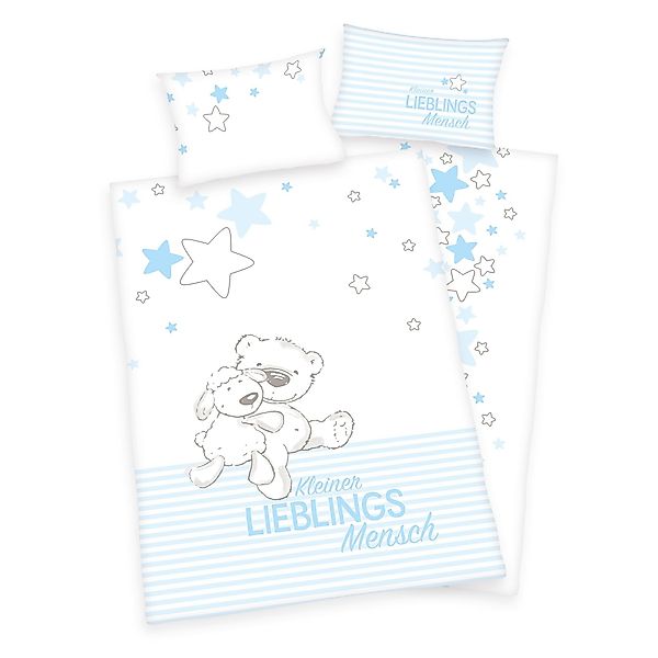 Herding Babybettwäsche Baby Best Bettwäsche-Set Lieblingsmensch günstig online kaufen