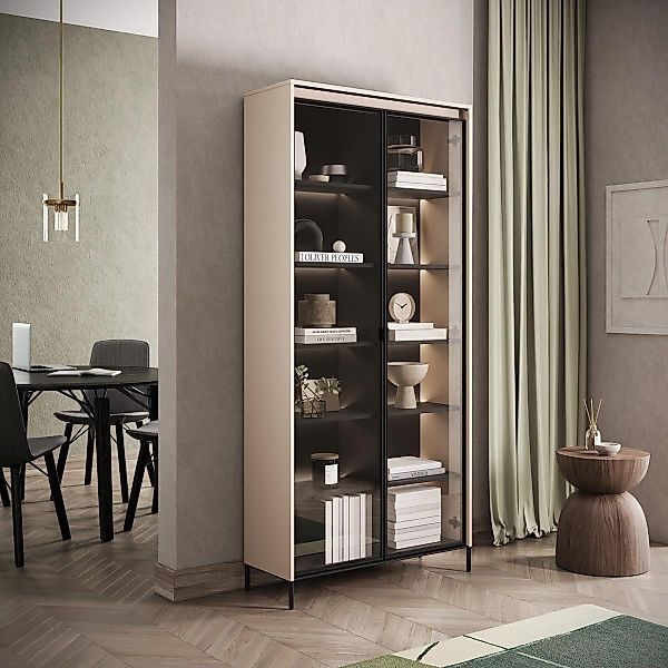 Compleo Vitrine Vitrinenschränke FLORE (mit 2Türen) günstig online kaufen