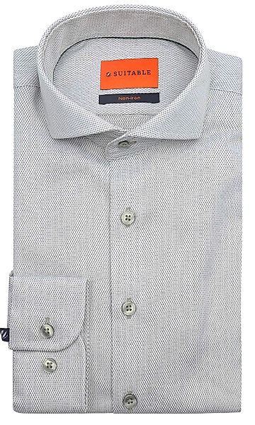 Suitable Hemd Jacquard Luxe Grün - Größe 40 günstig online kaufen