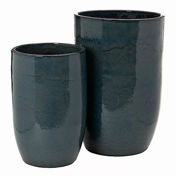 Vase 52 X 52 X 80 Cm Aus Keramik Blau (2 Stück) günstig online kaufen