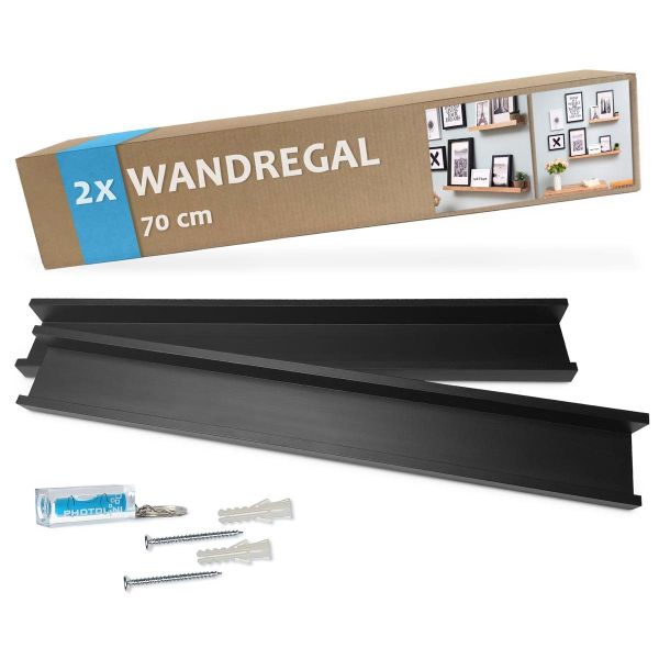 PHOTOLINI Wandregal Bilderleiste, Schweberegal 2er Set günstig online kaufen