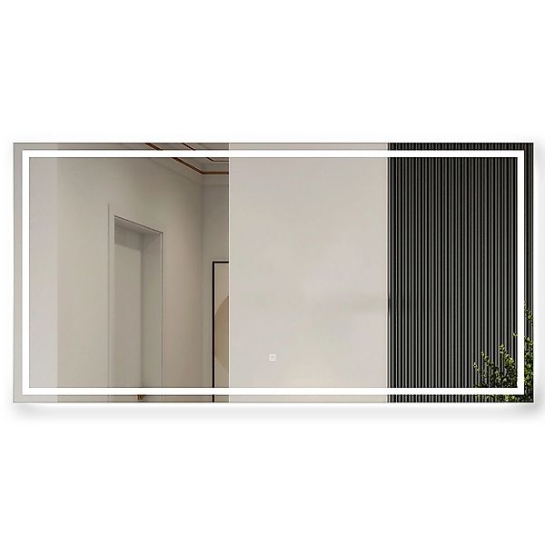 Aica Sanitär Spiegel 150x80 cm Badspiegel mit LED Beleuchtung Drei Lichtfar günstig online kaufen