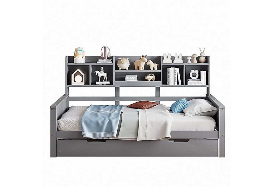 REDOM Kinderbett Einzelbett Schlafsofa Holzbett (90x200 cm, Kiefer Massivho günstig online kaufen