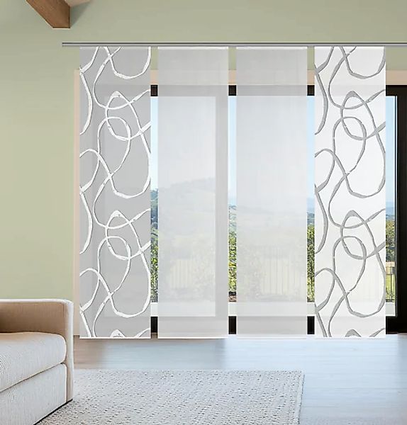 Vision S Schiebegardine »OPHELIA KOMBI« Paneelwagen 4 Stk. tlg. Schiebevorh günstig online kaufen