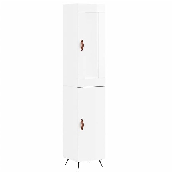 vidaXL Highboard Hochglanz-Weiß 34,5x34x180 cm Holzwerkstoff 3200107 günstig online kaufen