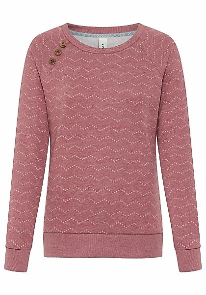 Ragwear Sweatshirt "DARIA ZIG ZAG O", mit Zierknöpfen am Ausschnitt günstig online kaufen