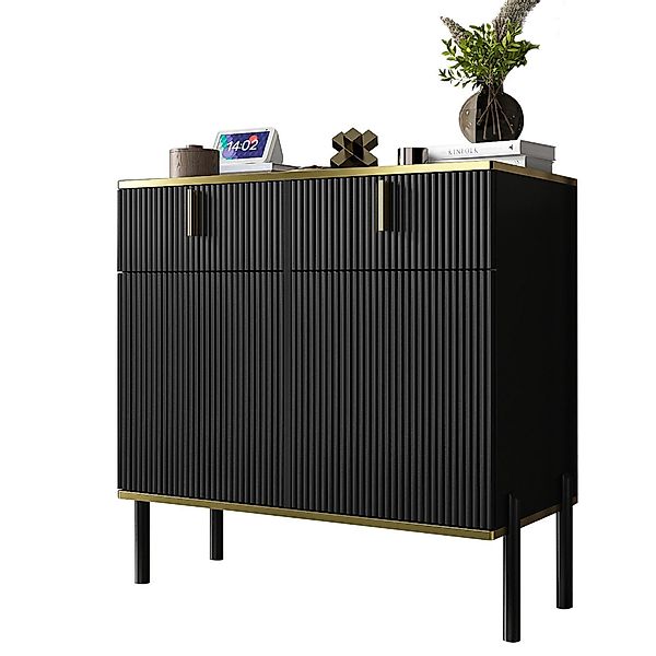 FUFU&GAGA Sideboard Komodenschrank mit 4 Türen günstig online kaufen
