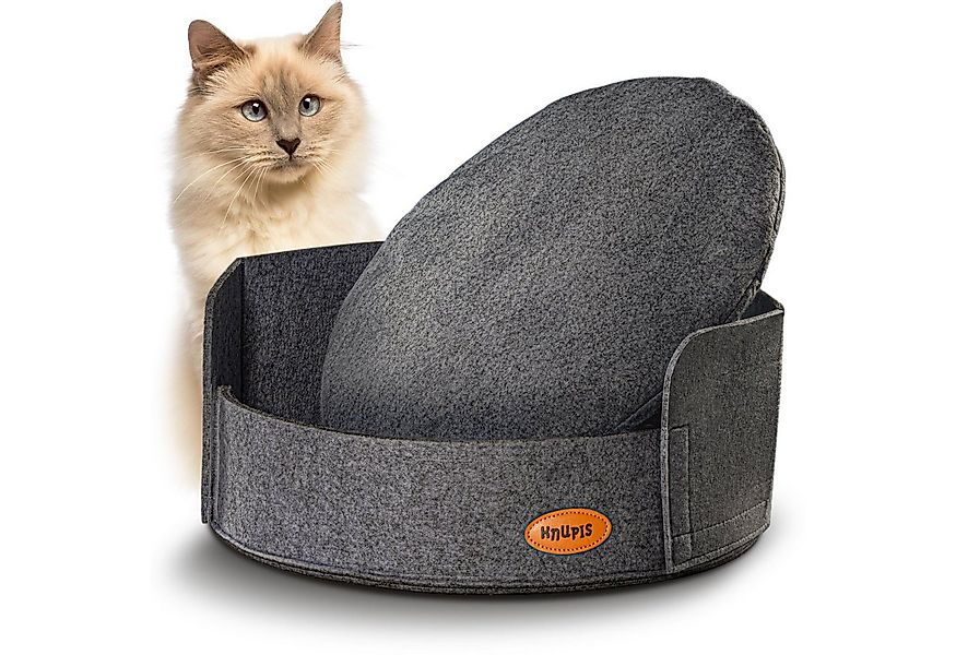 Knupis Tierbett Katzenbett - Aus Nachhaltigem Filz - Mit Kissen Waschbar - günstig online kaufen