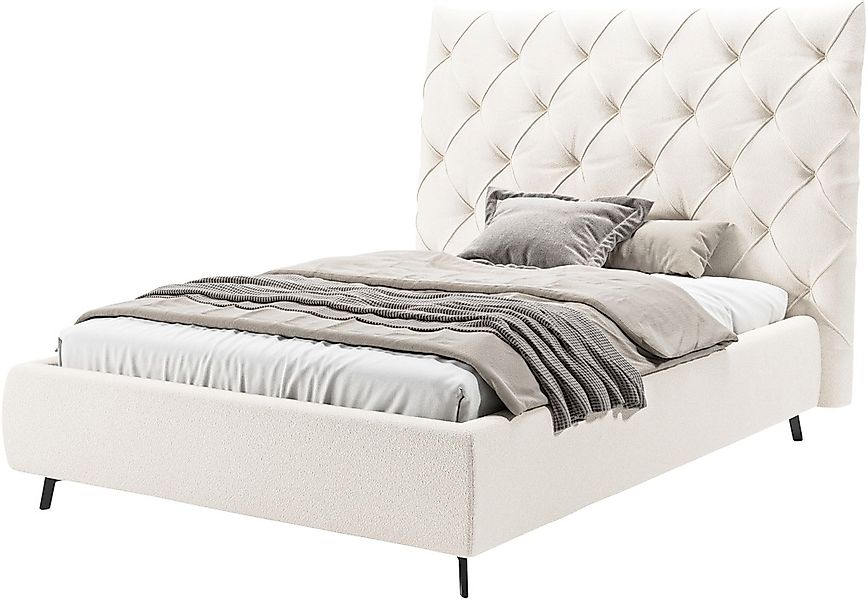 Leonique Polsterbett "Maxime, in 4 Breiten bis 200cm, auch in Leder" Kopfte günstig online kaufen