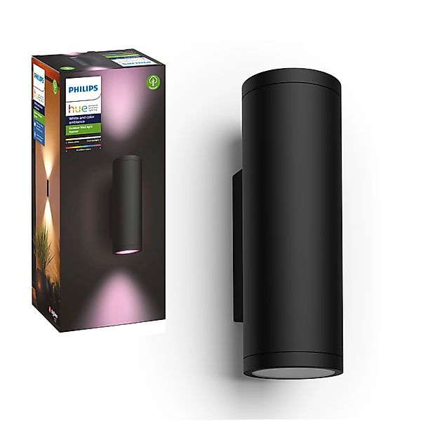 Philips Hue LED-Außenwandleuchte Appear 600 lm Schwarz günstig online kaufen