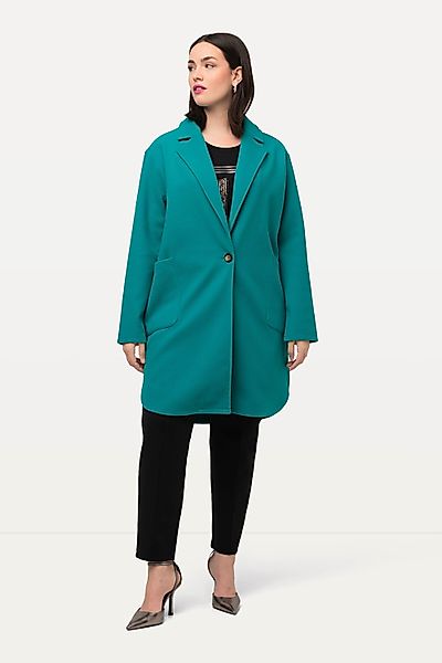 Ulla Popken Sweatjacke Sweatmantel Reverskragen Oversized günstig online kaufen