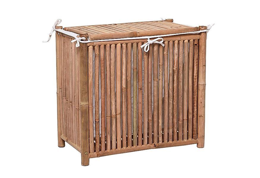 VIVANNO Wäschekorb Bambus DIVIDE Würfel - Natur Matt (1 St), 65x35x60 cm günstig online kaufen