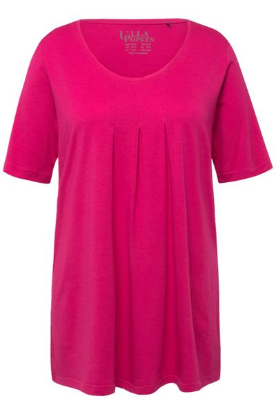 Ulla Popken T-Shirt T-Shirt Zierfalten A-Linie günstig online kaufen
